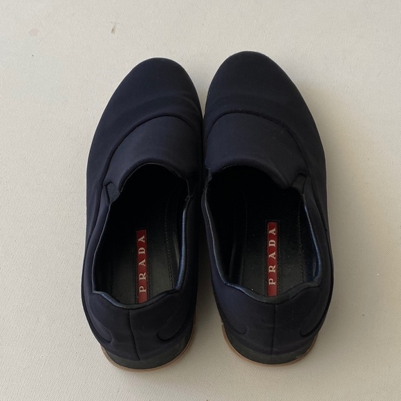Prada Black Slip On Sneakers Size 39 - Picture 4 of 7